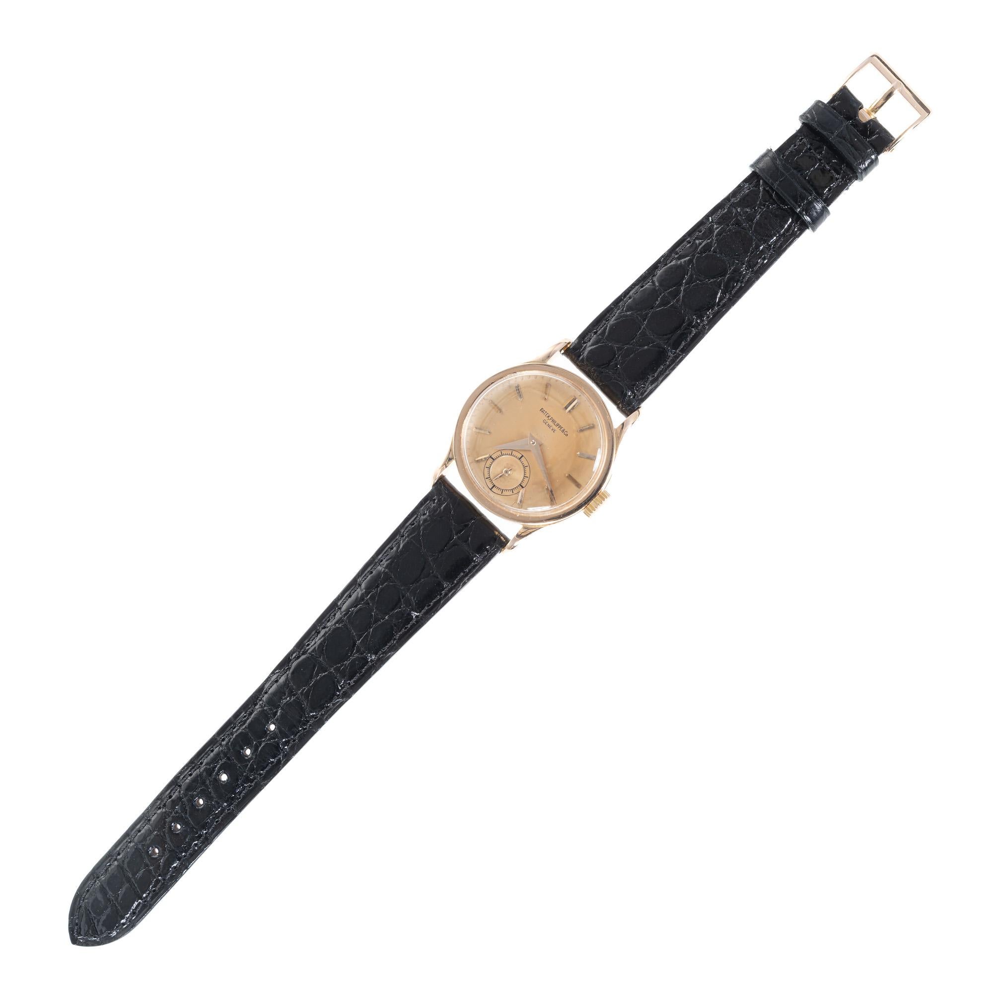 Herrenarmbanduhr aus Roségold von Patek Philippe Calatrava 1