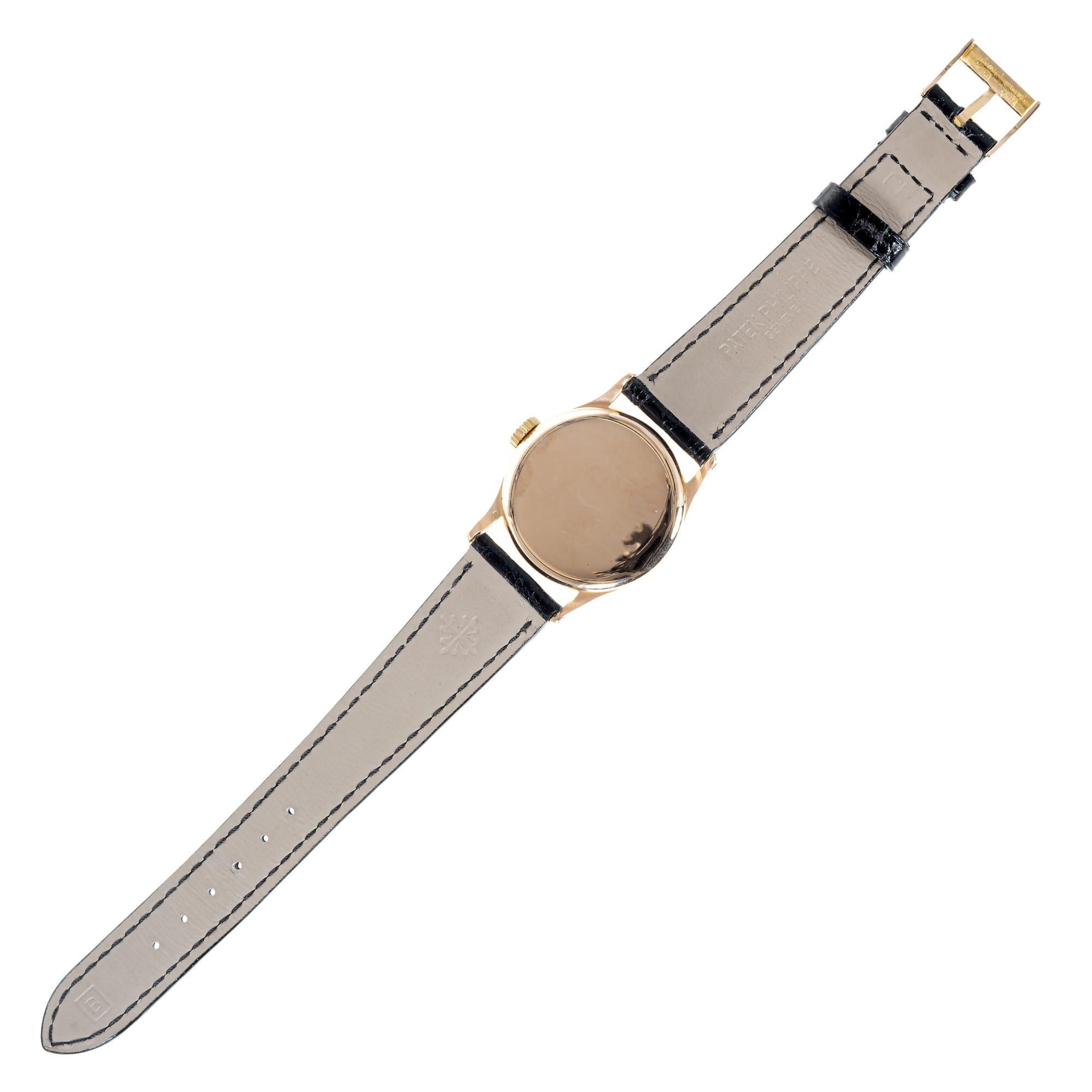 Patek Philippe Calatrava Montre-bracelet pour homme en or rose en vente 1