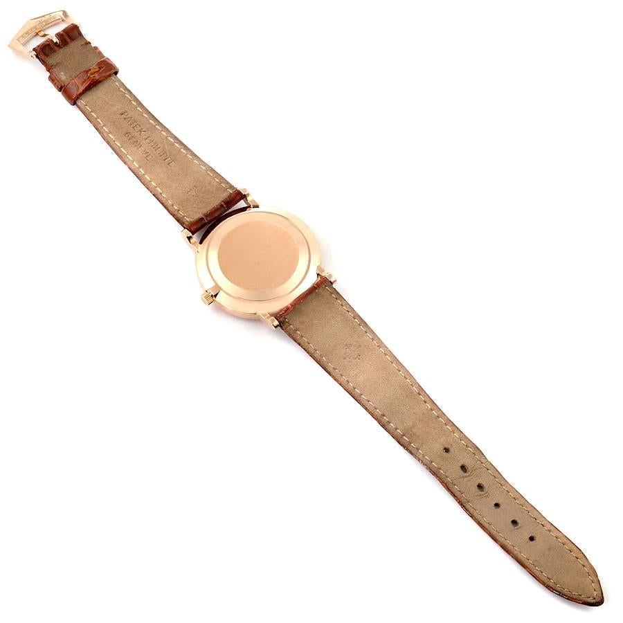 Patek Philippe Calatrava Officier Rose Gold Men's Watch 5022 Box Papers For Sale 4
