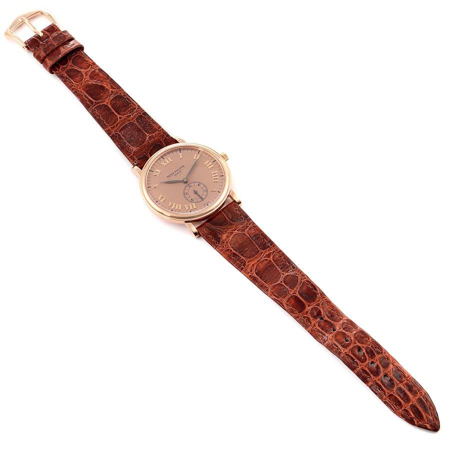 Patek Philippe Calatrava Officier Rose Gold Men's Watch 5022 Box Papers For Sale 3