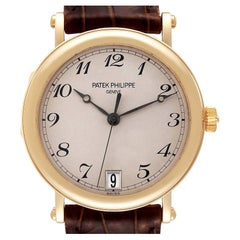 Patek Philippe Calatrava Officier Yellow Gold Mens Watch 5053 Box Papers