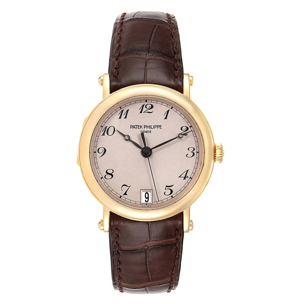 Patek Philippe Calatrava Officier Yellow Gold Men's Watch 5053 Papers