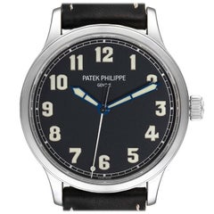 Patek Philippe Calatrava Pilot Limited Edition Steel Watch 5522A Box Papers