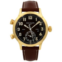 Patek Philippe Calatrava Pilot Travel Time 18K Rose Gold Automatic Watch 7234R