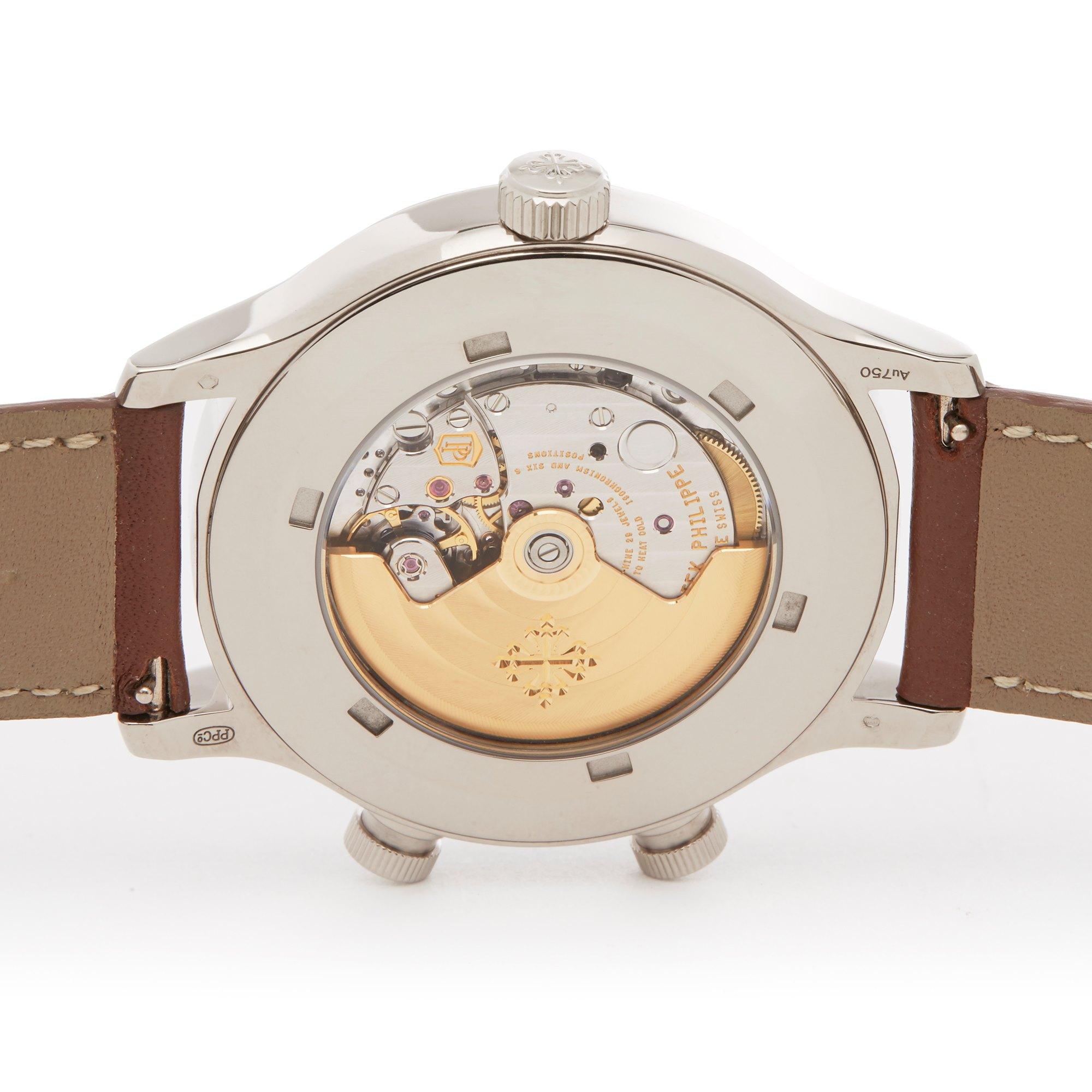 Patek Philippe Calatrava Pilot Travel Time 5524G-001 Men's White Gold Watch 1