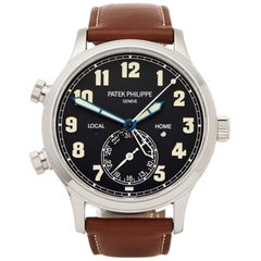 Patek Philippe Calatrava Pilot Travel Time 5524G-001 Men's White Gold Watch