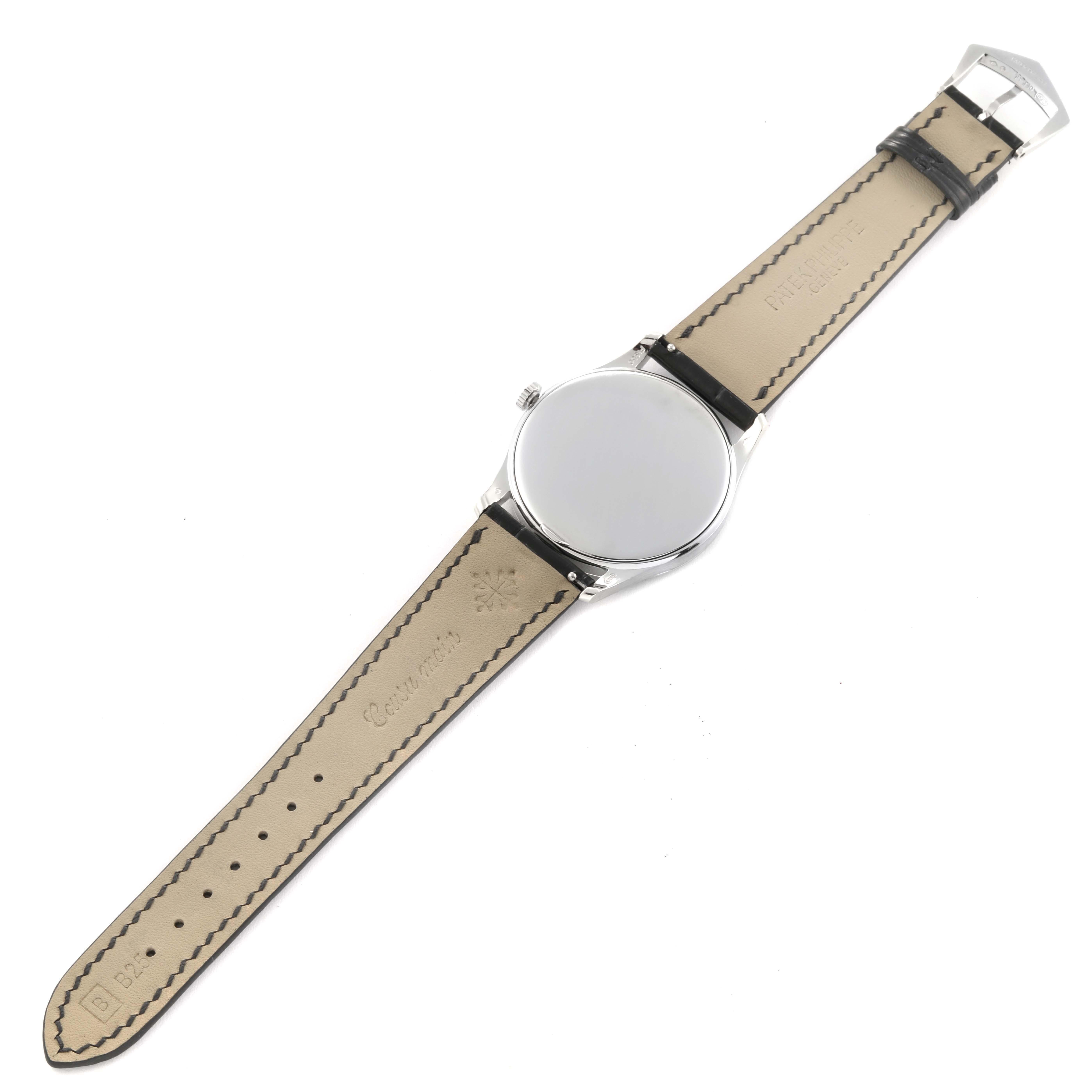 Patek Philippe Calatrava Platinum Mechanical Silver Dial Mens Watch 5196 For Sale 3