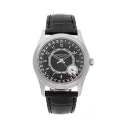 Patek Philippe Calatrava Pointer Date White Gold Automatic Mens Watch 6006G-001