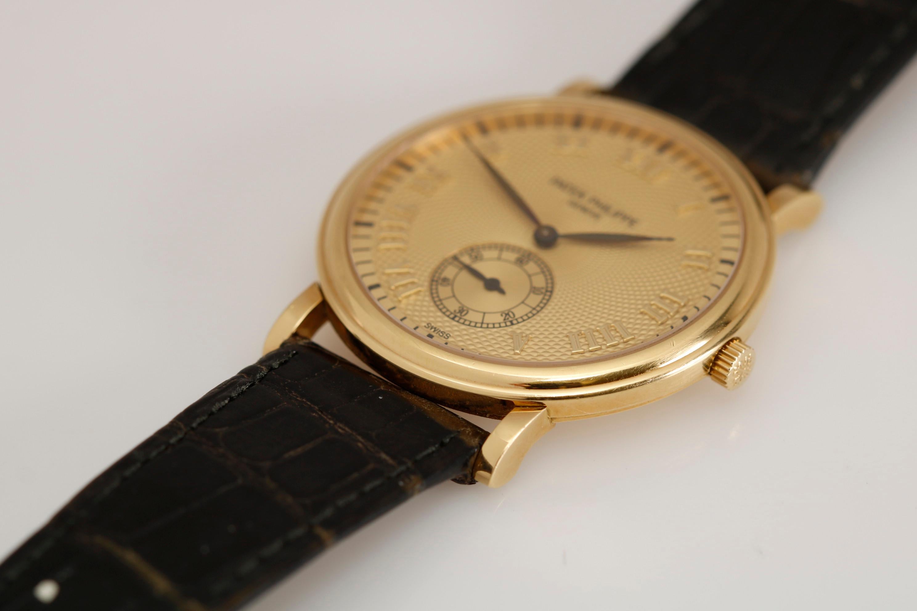 Patek Philippe Calatrava Ref 5022J-001 18 Karat Yellow Gold, Modern In Good Condition In Miami Beach, FL