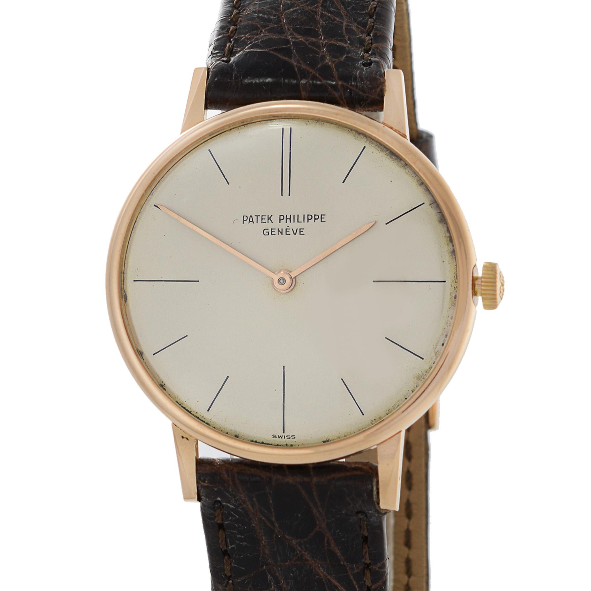 Women's or Men's Patek Philippe Calatrava Reference 2592-1 18k Rose Gold