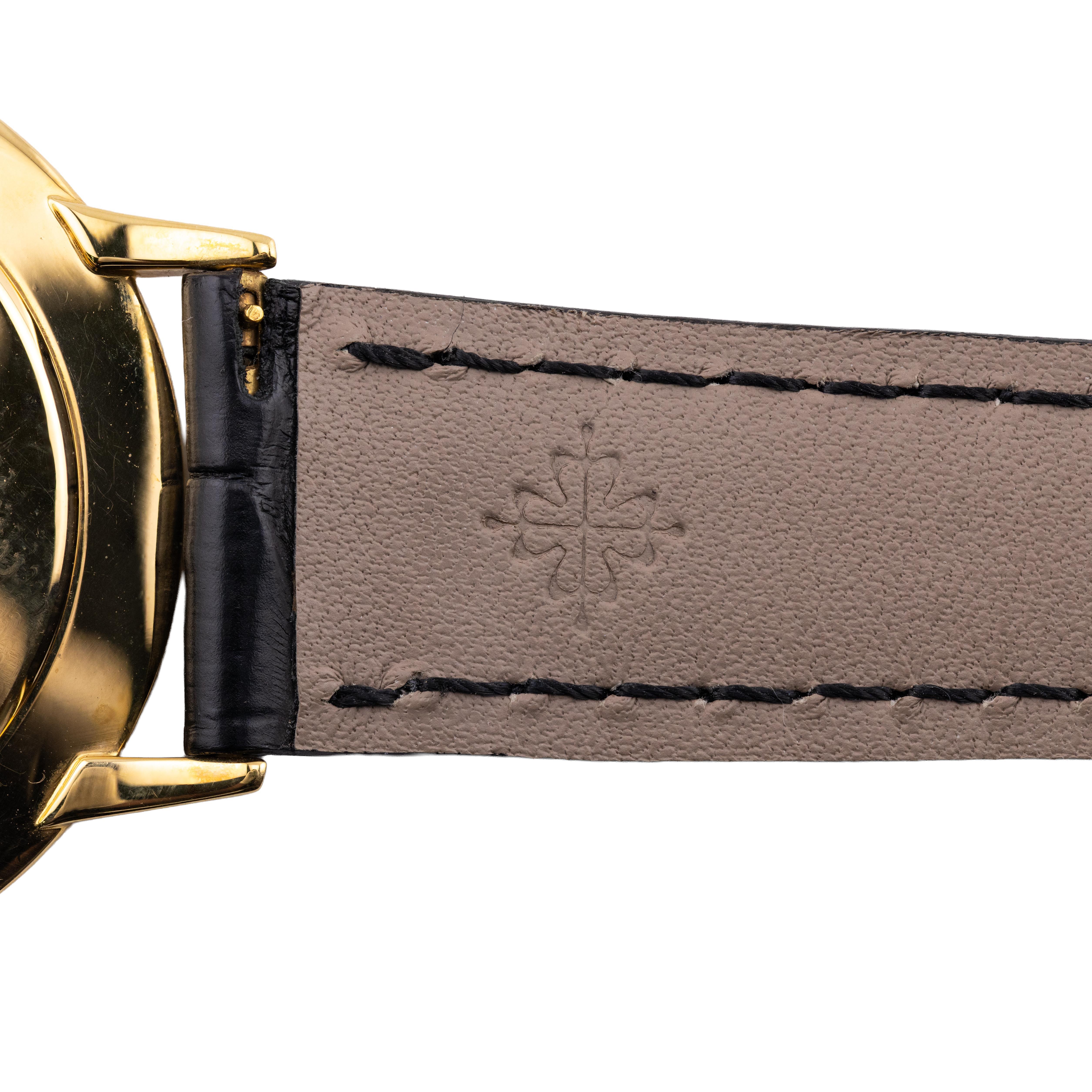 Patek Philippe Calatrava Referenz 3468 Herren 18 Karat Gold Armbanduhr Vintage By im Angebot 6