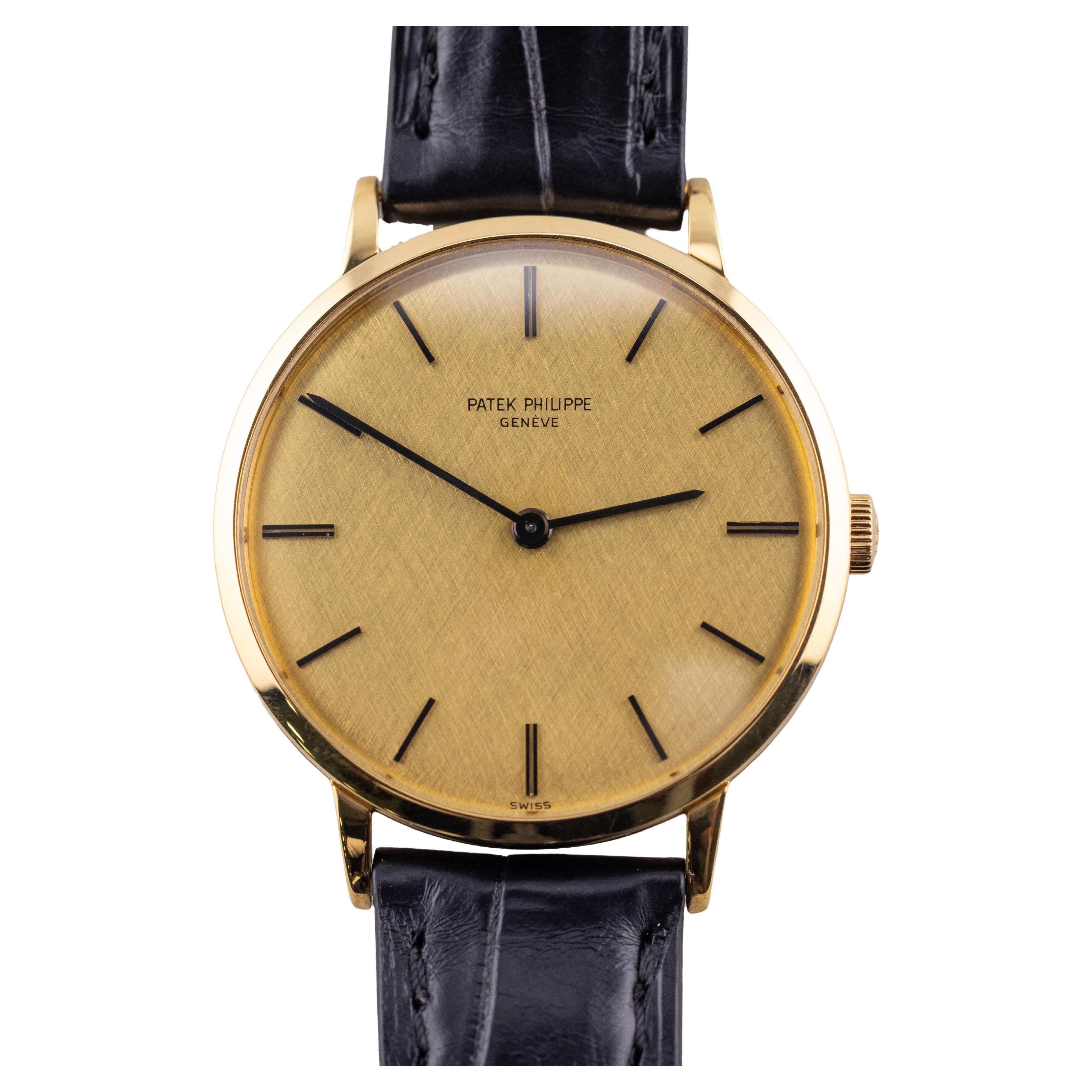 Patek Philippe Calatrava Referenz 3468 Herren 18 Karat Gold Armbanduhr Vintage By im Angebot