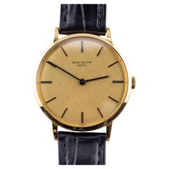 Patek Philippe Calatrava Reference 3468 Mens 18 Karat Gold Wrist Watch Vintage