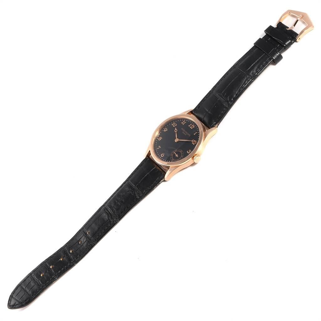 Patek Philippe Calatrava Rose Gold Black Dial Automatic Watch 5026R 6