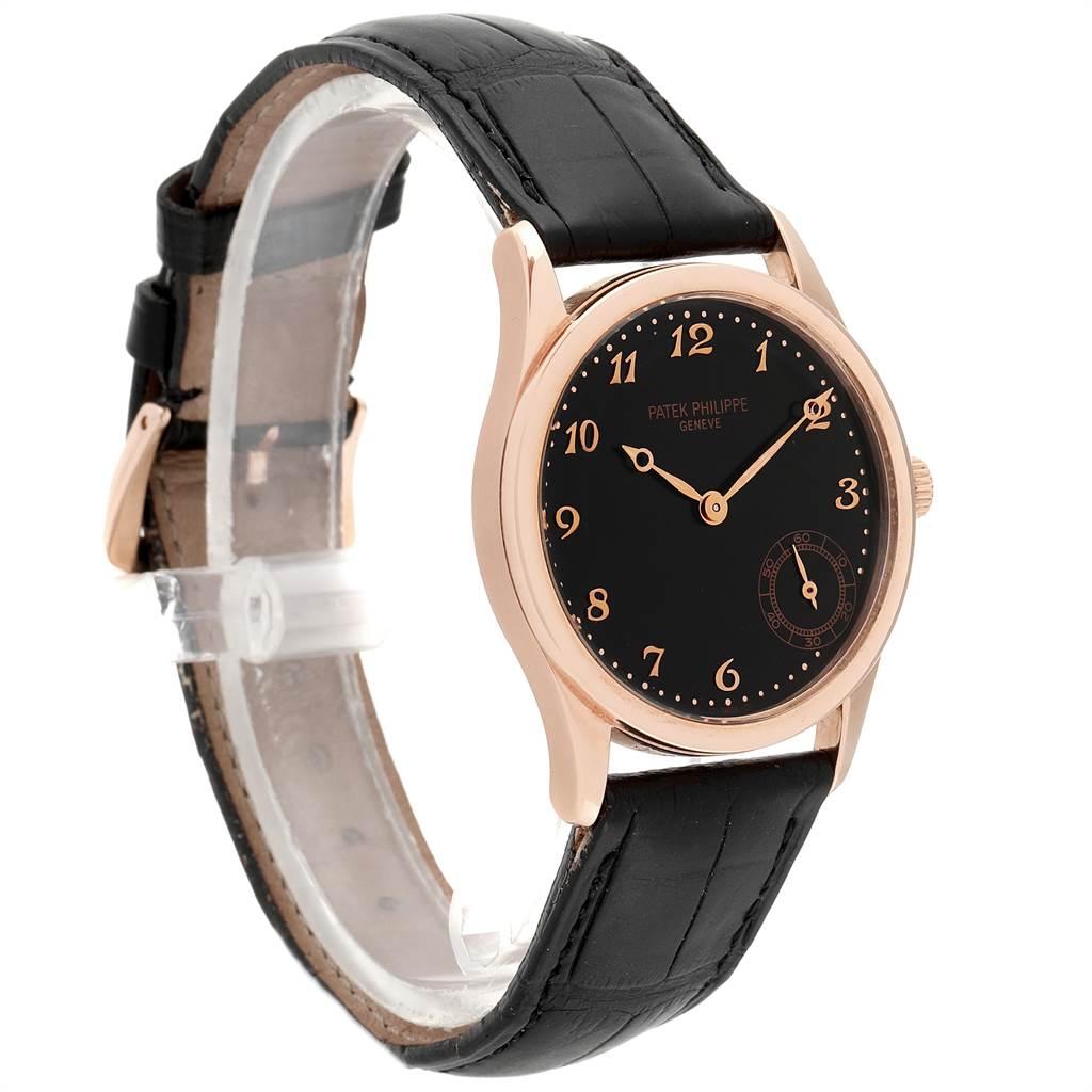 Patek Philippe Calatrava Rose Gold Black Dial Automatic Watch 5026R 1