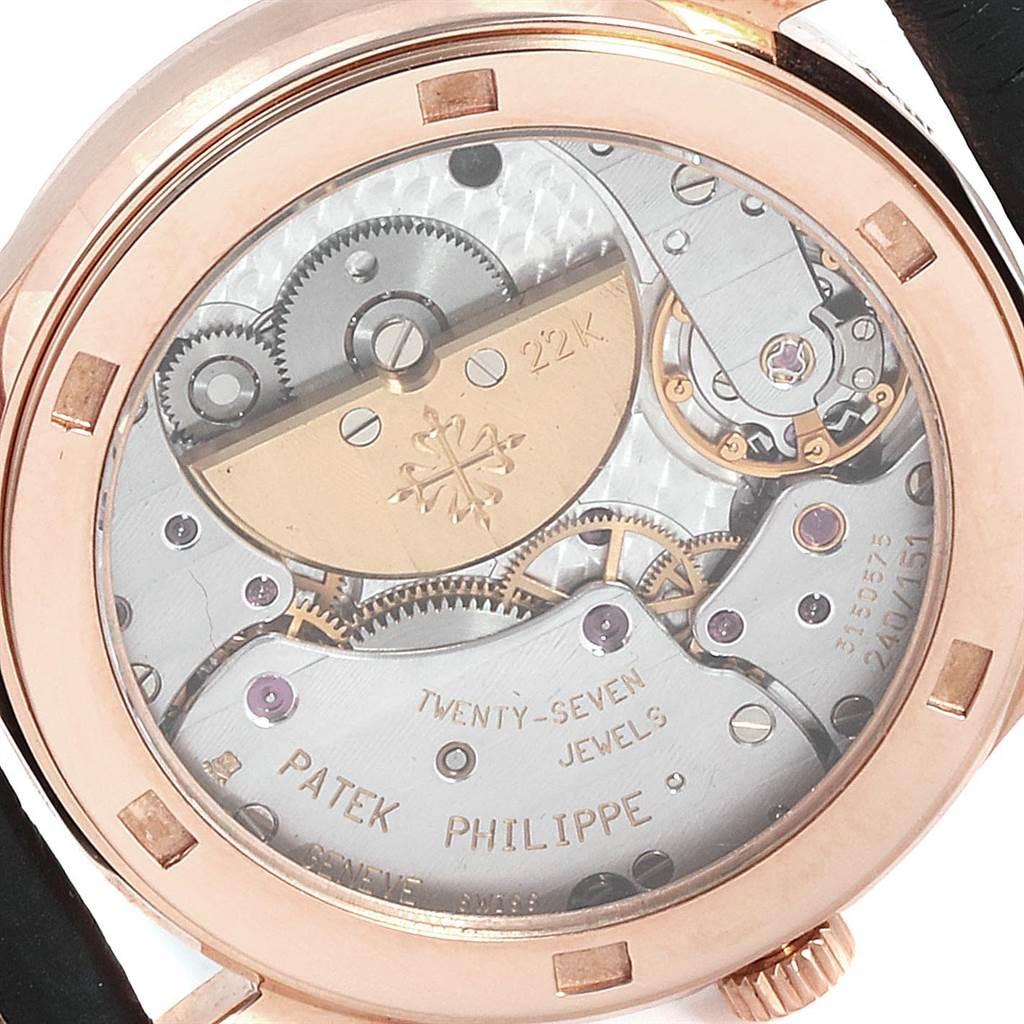 Patek Philippe Calatrava Rose Gold Black Dial Automatic Watch 5026R 2