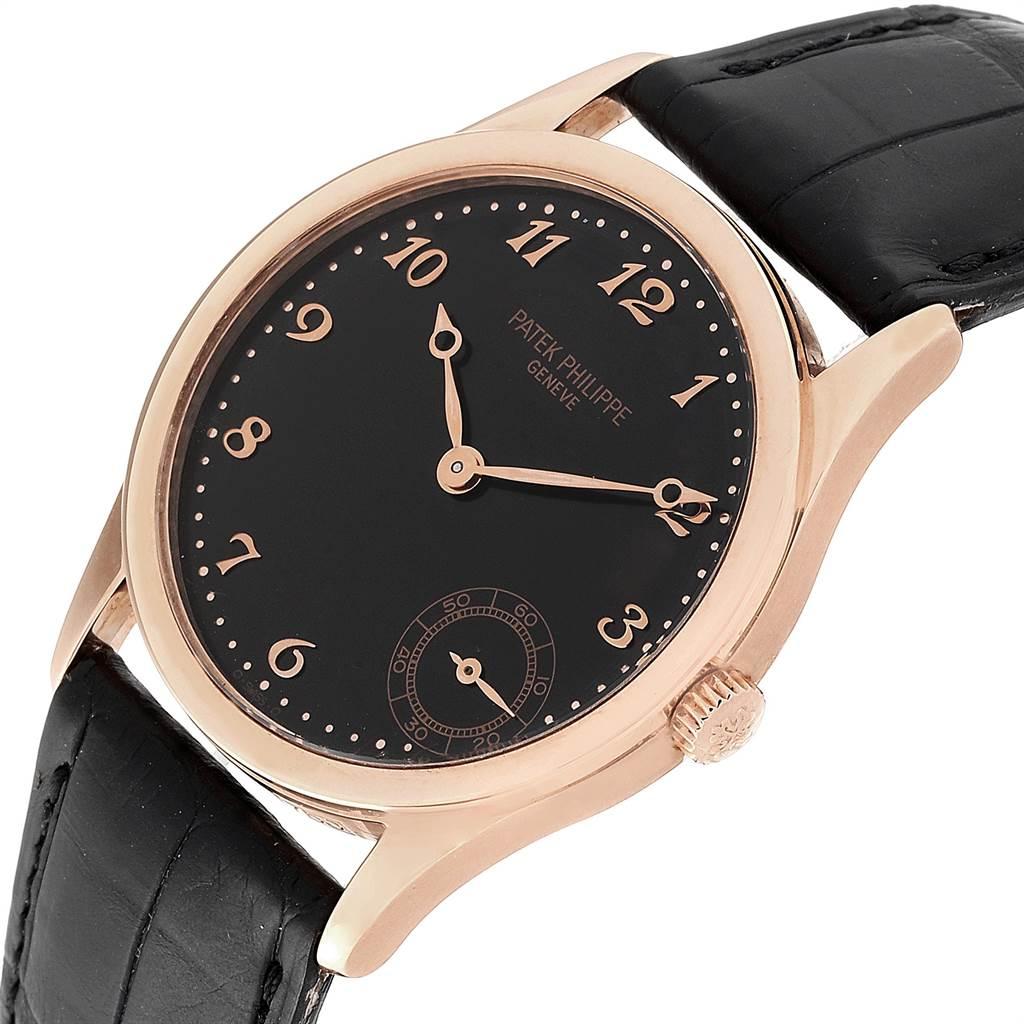 Patek Philippe Calatrava Rose Gold Black Dial Automatic Watch 5026R 3