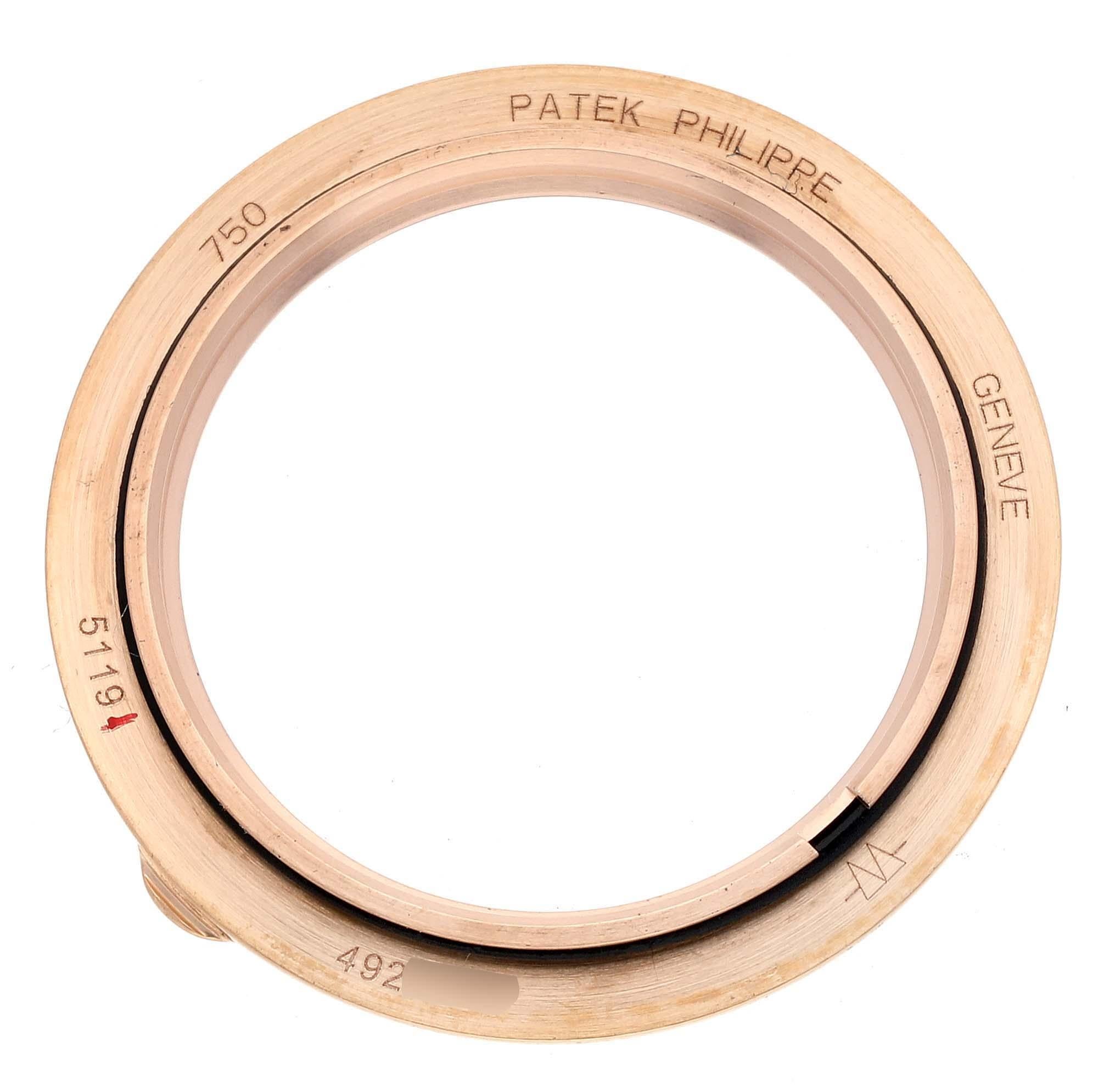 Reloj Patek Philippe Calatrava de oro rosa y correa negra para caballero 5119 1
