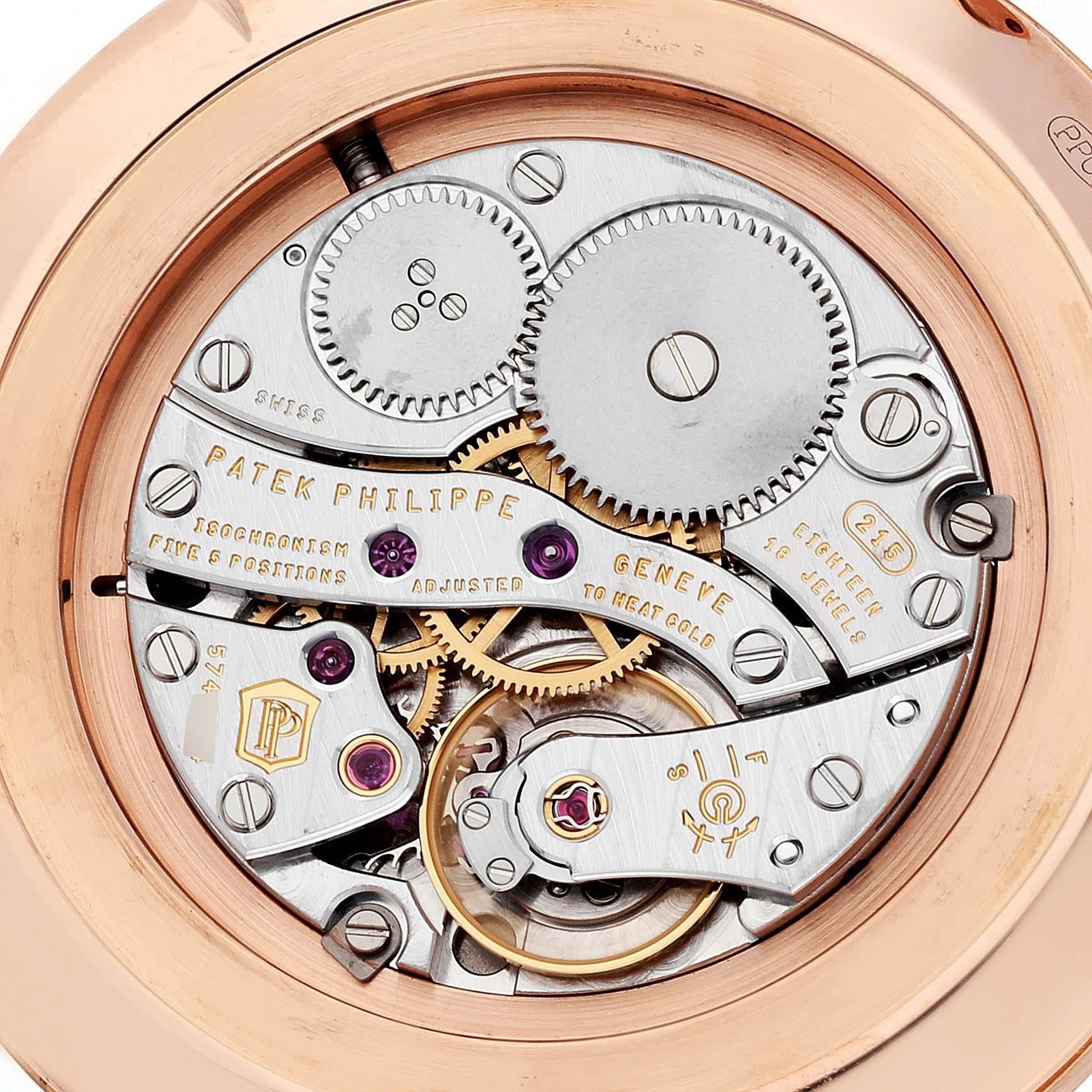 Reloj Patek Philippe Calatrava de oro rosa y correa negra para caballero 5119 2