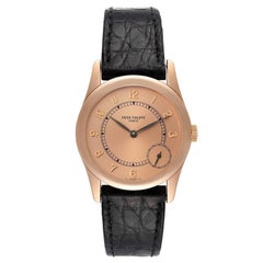 Patek Philippe Calatrava Rose Gold Bronze Dial Automatic Mens Watch 5000