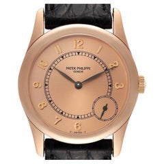 Patek Philippe Calatrava Rose Gold Bronze Dial Automatic Mens Watch 5000