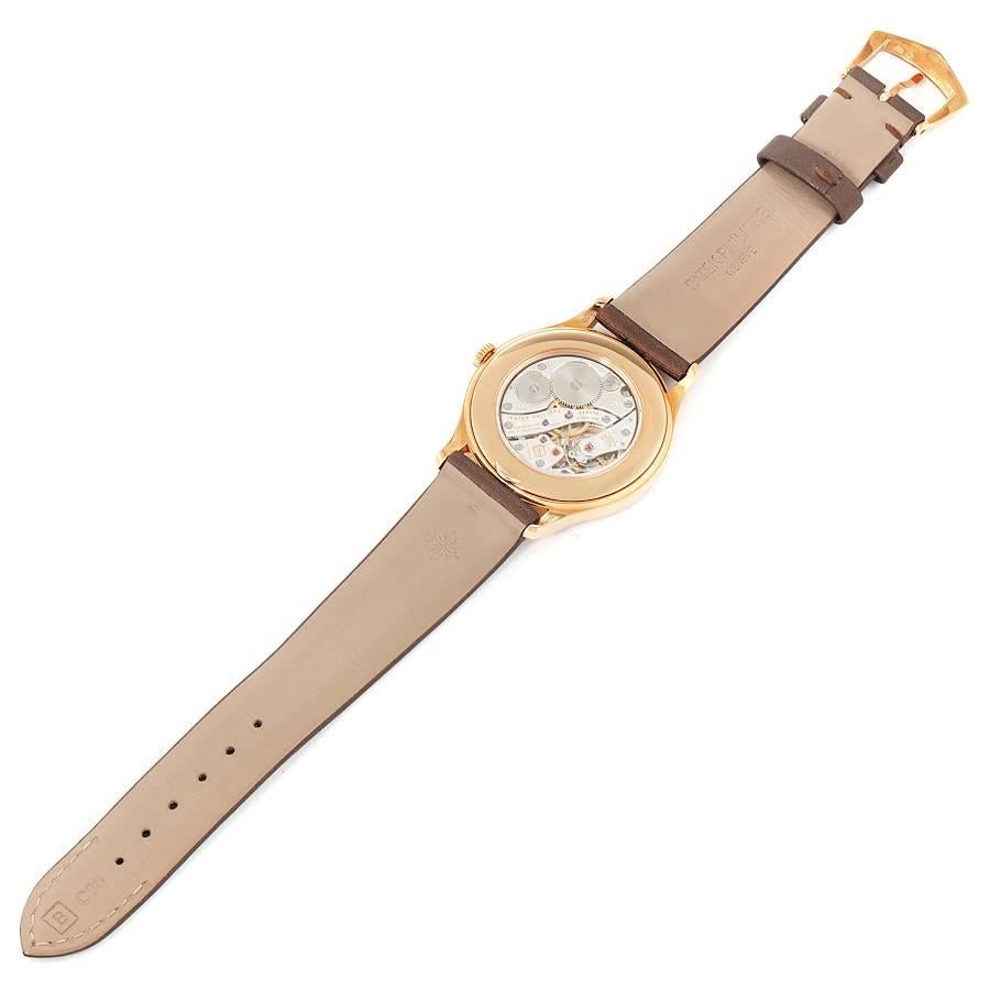Patek Philippe Calatrava Rose Gold Brown Dial Ladies Watch 4897R For Sale 3