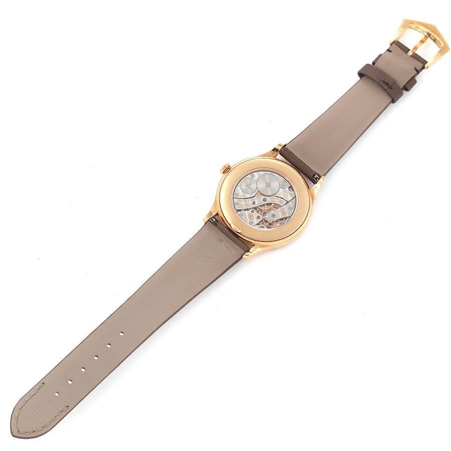 Patek Philippe Calatrava Rose Gold Brown Dial Ladies Watch 4897R For Sale 3