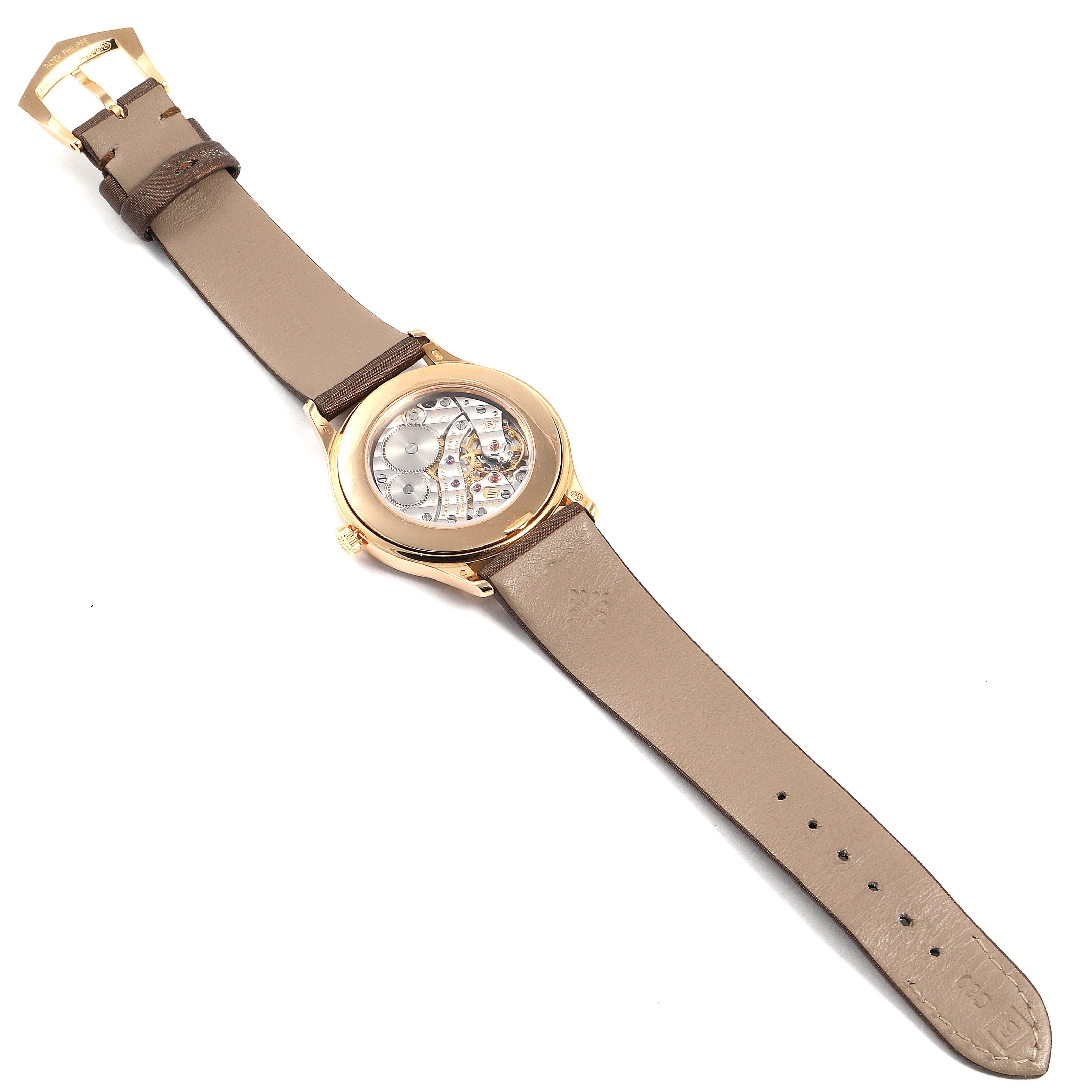 Patek Philippe Calatrava Rose Gold Brown Dial Ladies Watch 4897R Unworn 6