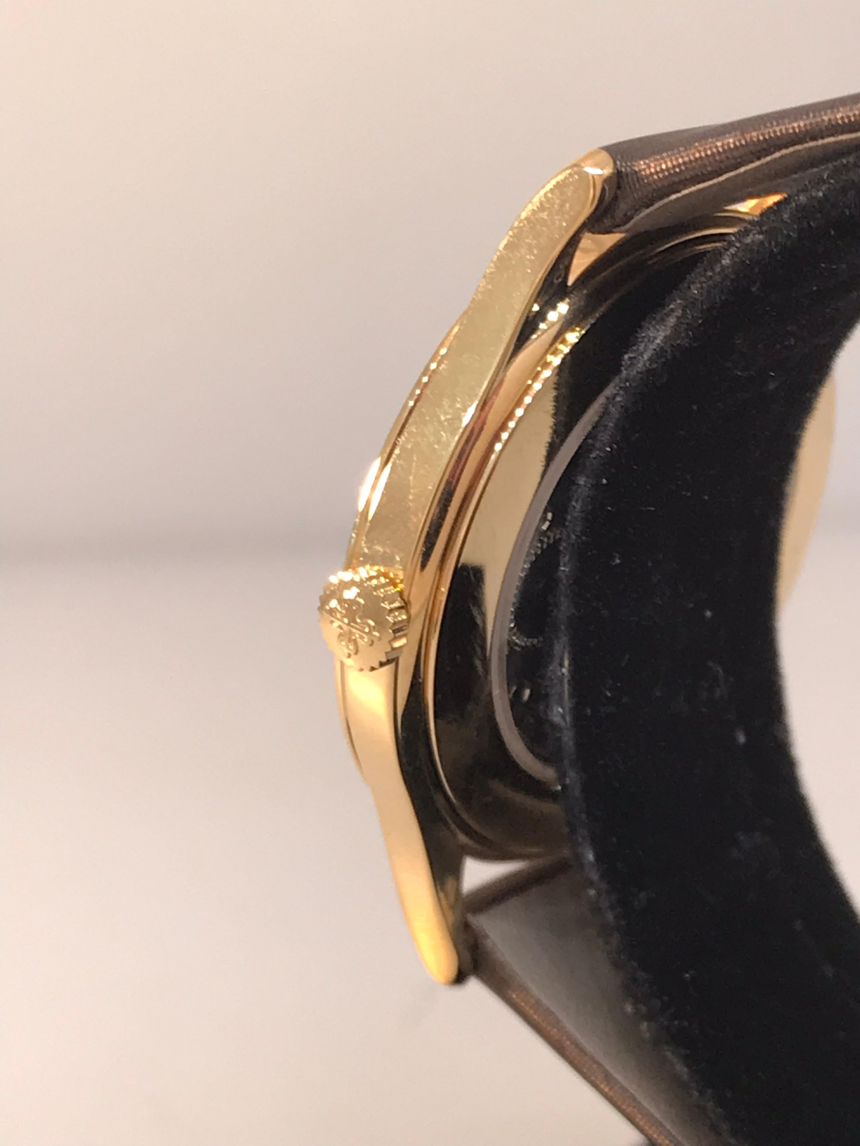 Patek Philippe Calatrava Rose Gold Diamond Bezel Brown Dial Ladies Watch 4897R For Sale 4