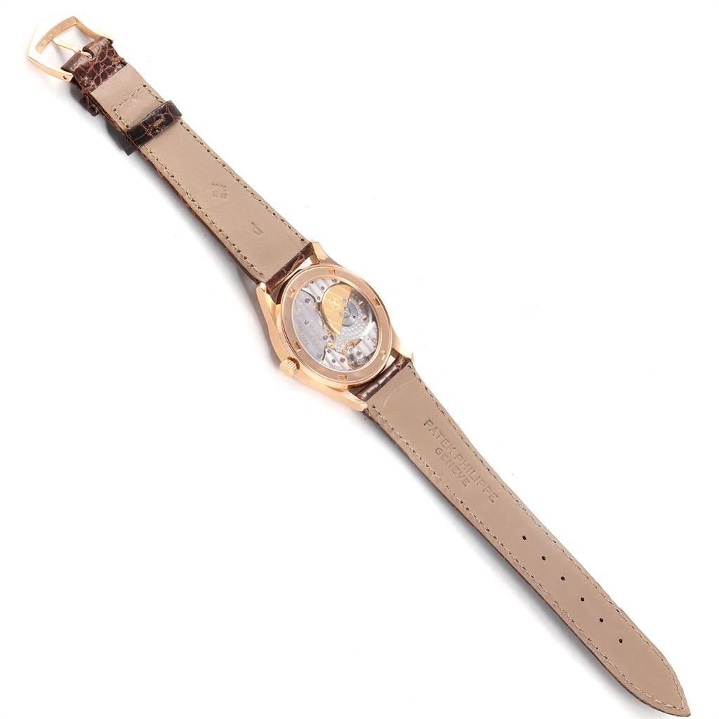 Patek Philippe Calatrava Rose Gold Silver Dial Automatic Watch 5026R 4