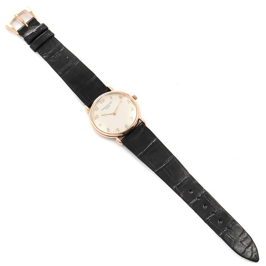 Patek Philippe Calatrava Roségold Vintage Unisex-Uhr 3820 im Angebot 5