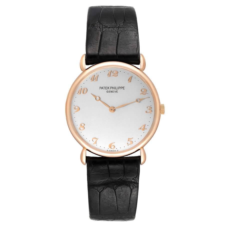 Patek Philippe Calatrava Rose Gold Vintage Unisex Watch 3820 Papers. Manual-winding movement. Straight line lever escapement, Gyromax balance adjusted for heat, cold, isochronism and 5 positions, shock-absorber, self compensating, flat balance