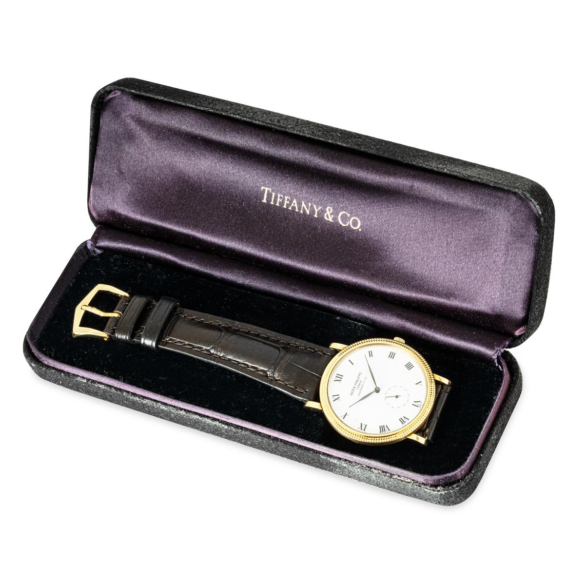 Patek Philippe Calatrava Tiffany & Co. Porcelaine Dial 3919J-001 im Angebot 4