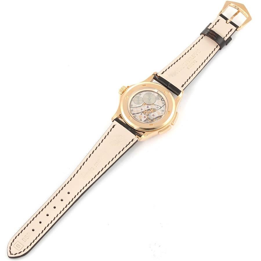 Patek Philippe Calatrava Travel Time Rose Gold MOP Diamond Watch 4934 For Sale 3