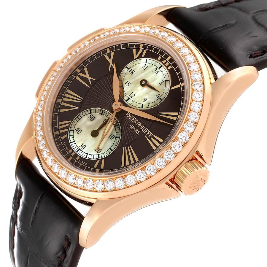 Uhr von Patek Philippe Calatrava, Reisezeit, Roségold, MOP, Diamant 4934 im Angebot 1