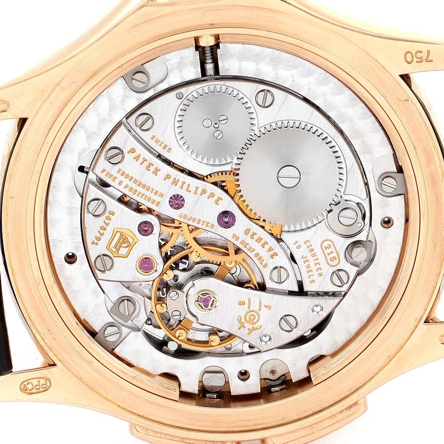 Women's Patek Philippe Calatrava Travel Time Rose Gold MOP Diamond Watch 4934 For Sale