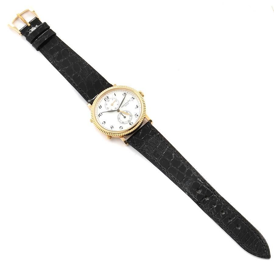 Gelbgold-Herrenuhr 5034 von Patek Philippe Calatrava mit Boxpapieren im Angebot 7