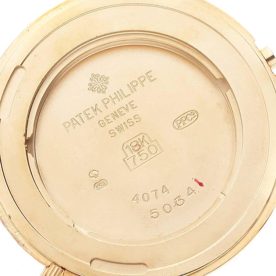 Patek Philippe Calatrava Travel Time Yellow Gold Mens Watch 5034 Box Papers In Excellent Condition In Atlanta, GA