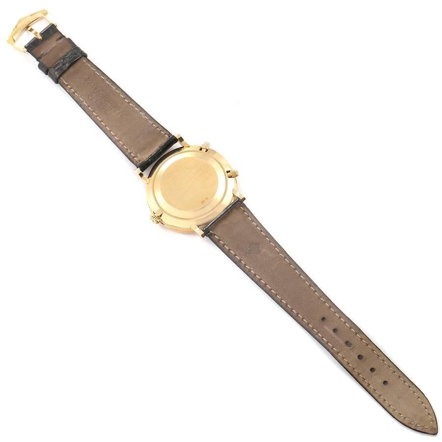 Gelbgold-Herrenuhr 5034 von Patek Philippe Calatrava mit Boxpapieren im Angebot 6