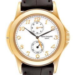 Patek Philippe Calatrava Travel Time Yellow Gold Mens Watch 5134