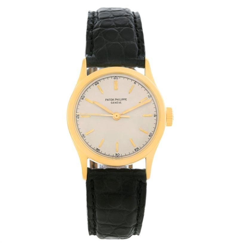 Men's Patek Philippe Calatrava Vintage 18 Karat Yellow Gold Watch 2457, Year 1951