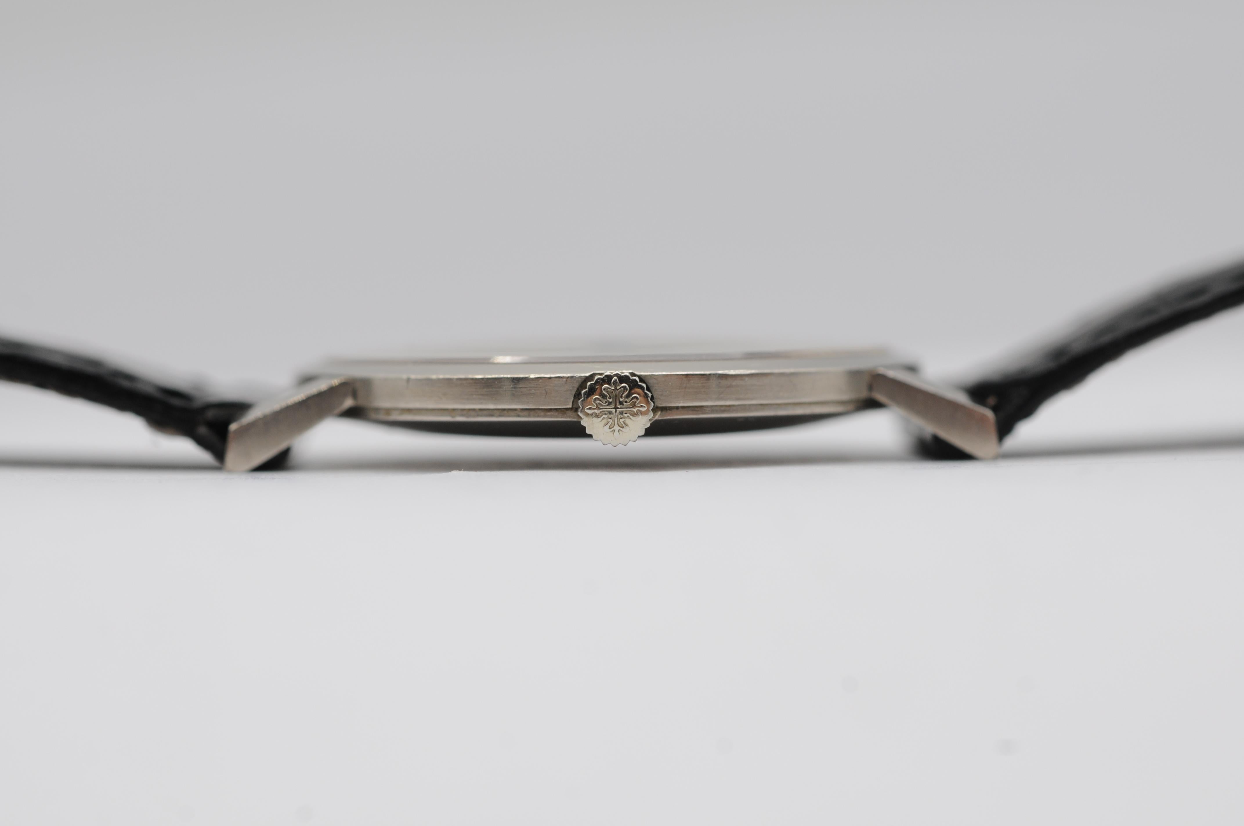 Patek Philippe Calatrava Vintage 18K White Gold 31mm Manual Wind Ref. 3512 For Sale 10