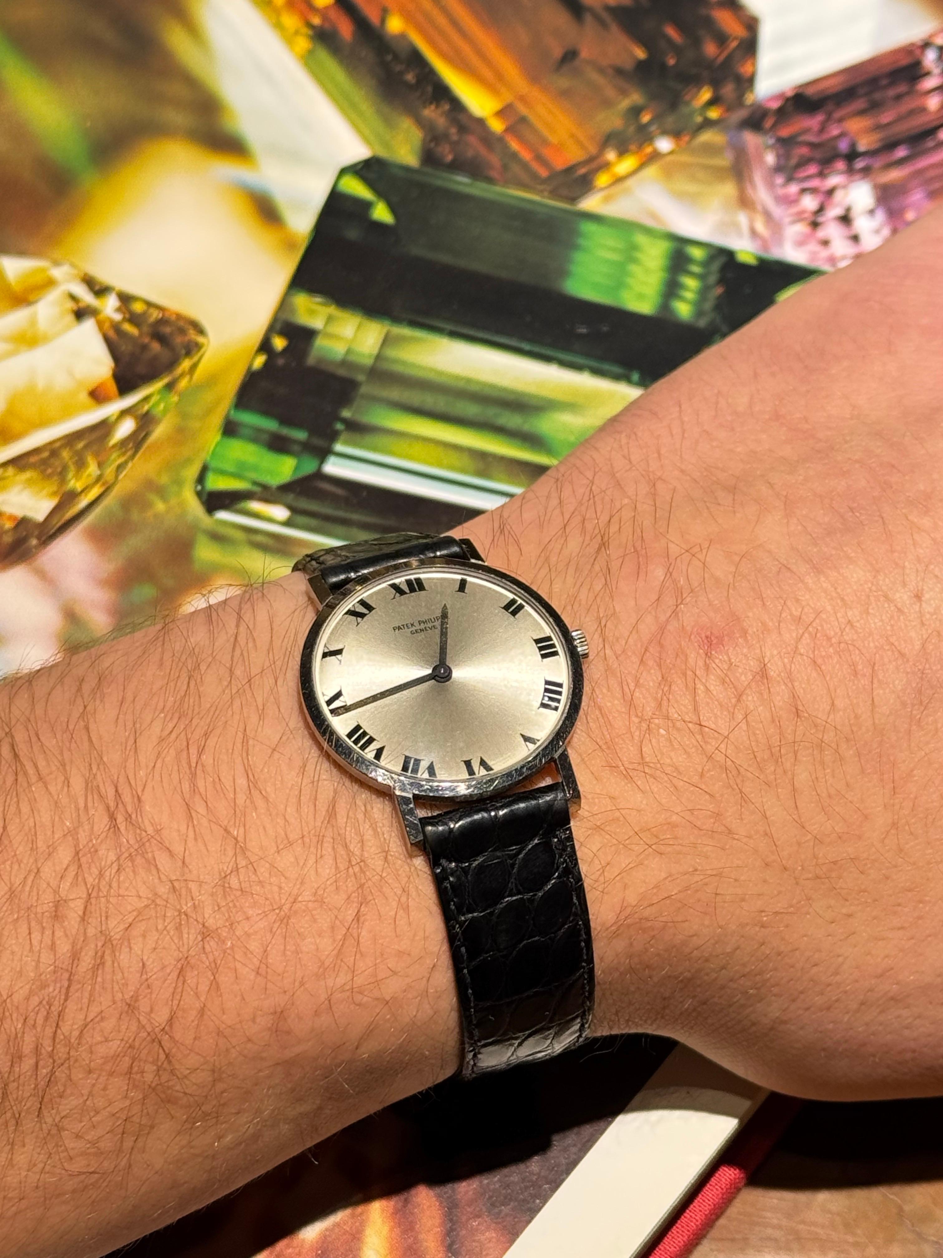 Patek Philippe Calatrava Vintage 18K White Gold 31mm Manual Wind Ref. 3512 For Sale 11
