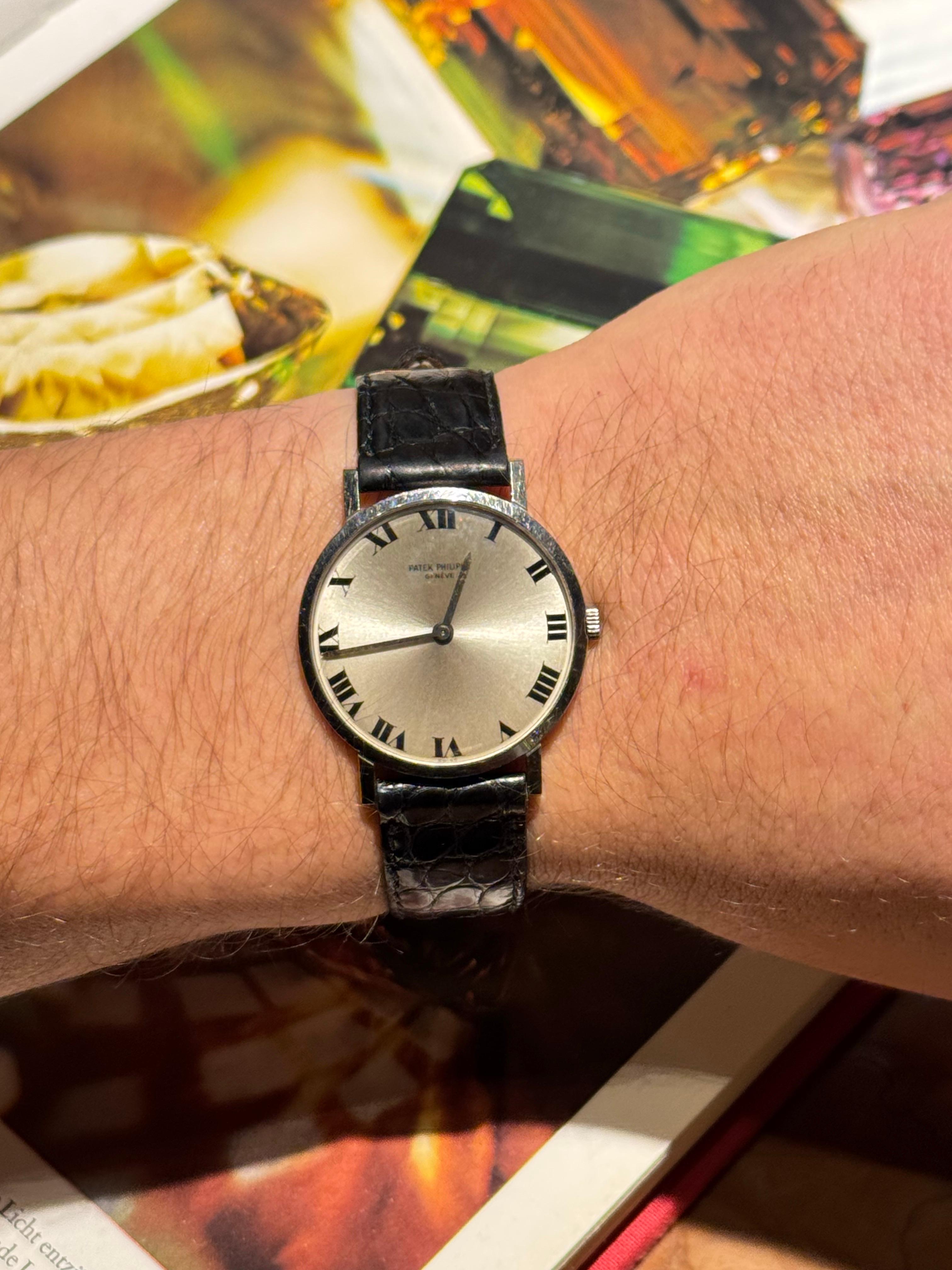 Patek Philippe Calatrava Vintage 18K White Gold 31mm Manual Wind Ref. 3512 For Sale 12