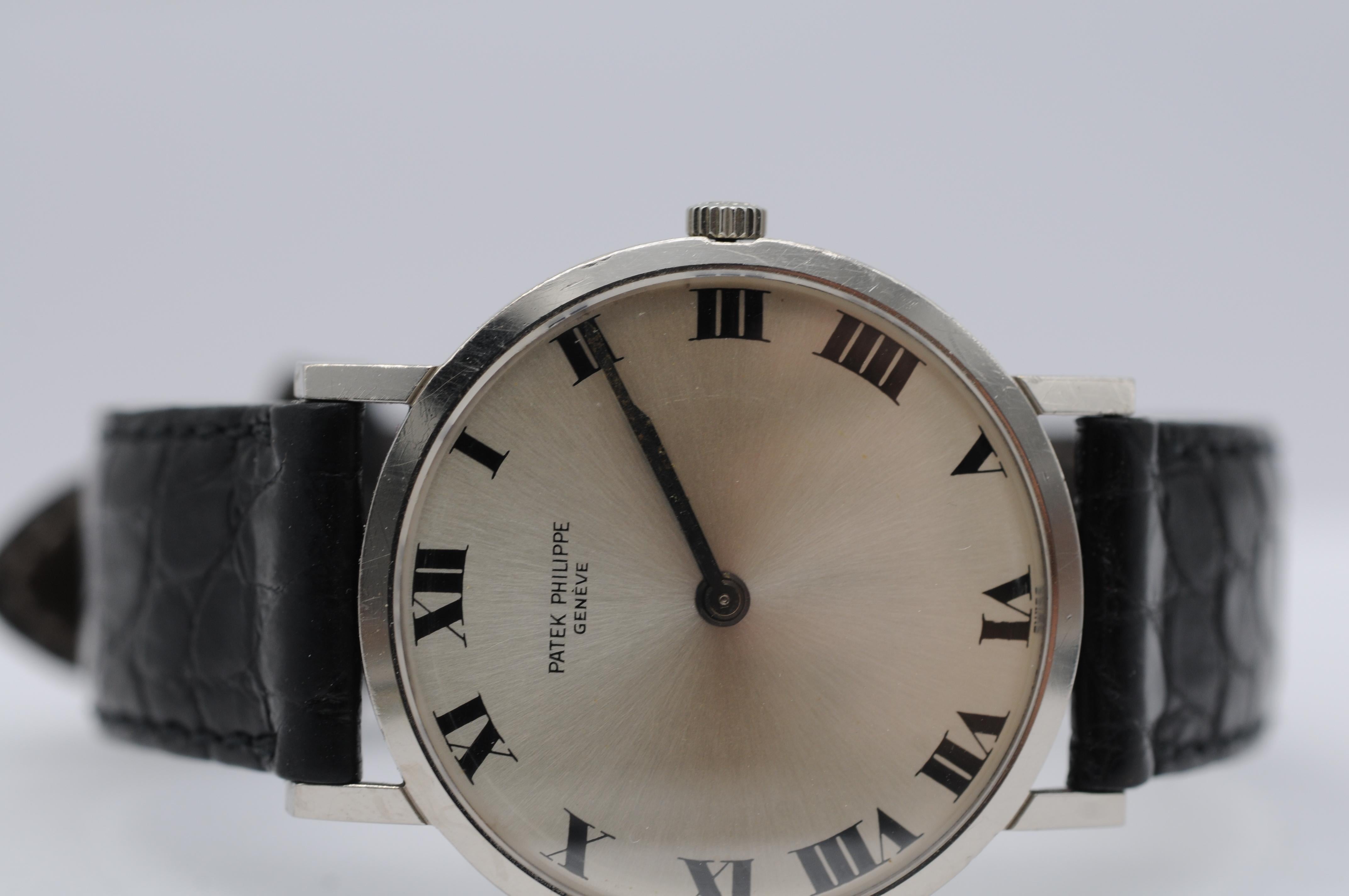 Patek Philippe Calatrava Vintage 18K White Gold 31mm Manual Wind Ref. 3512 For Sale 2