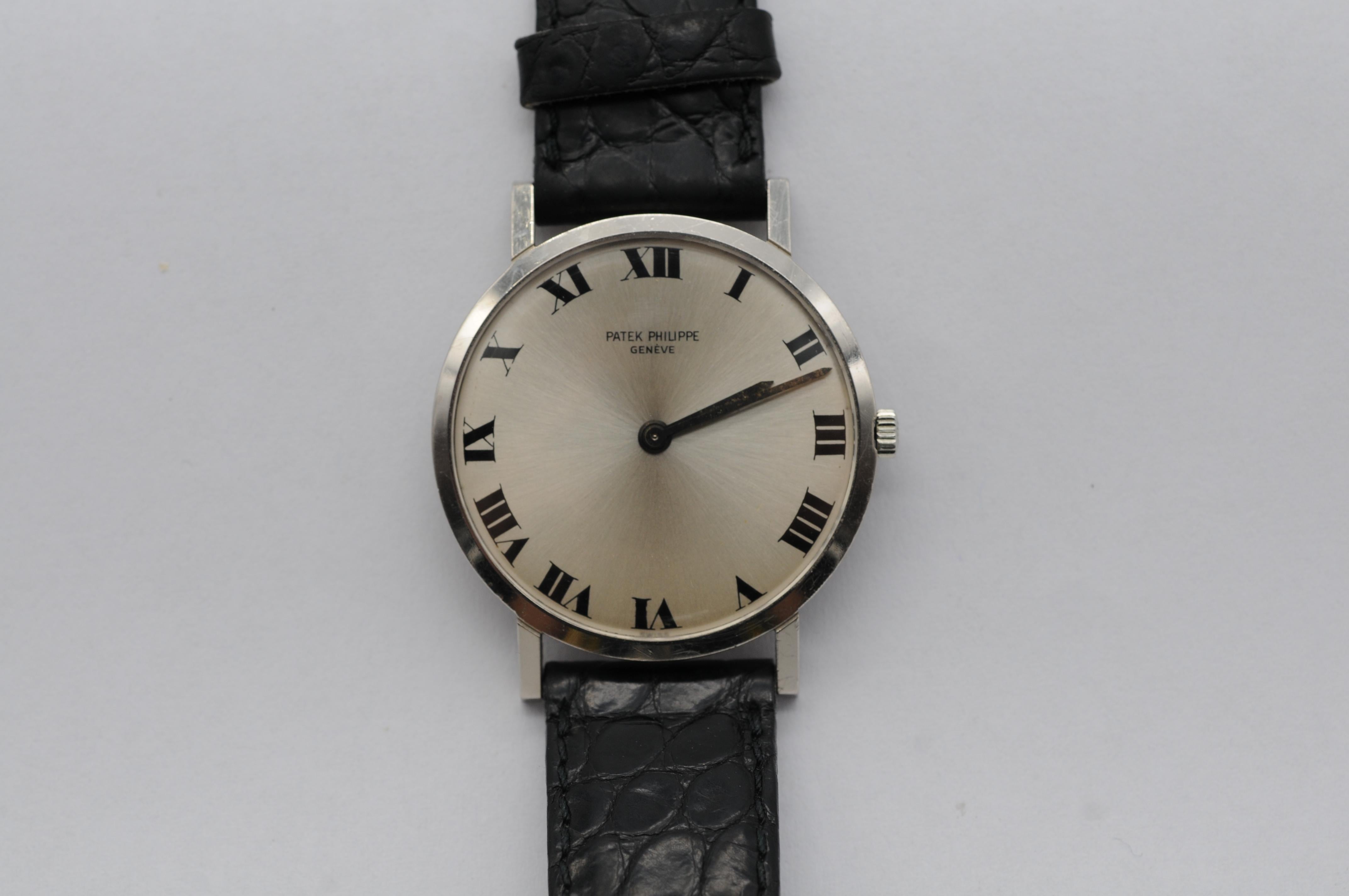 Patek Philippe Calatrava Vintage 18K White Gold 31mm Manual Wind Ref. 3512 For Sale 3