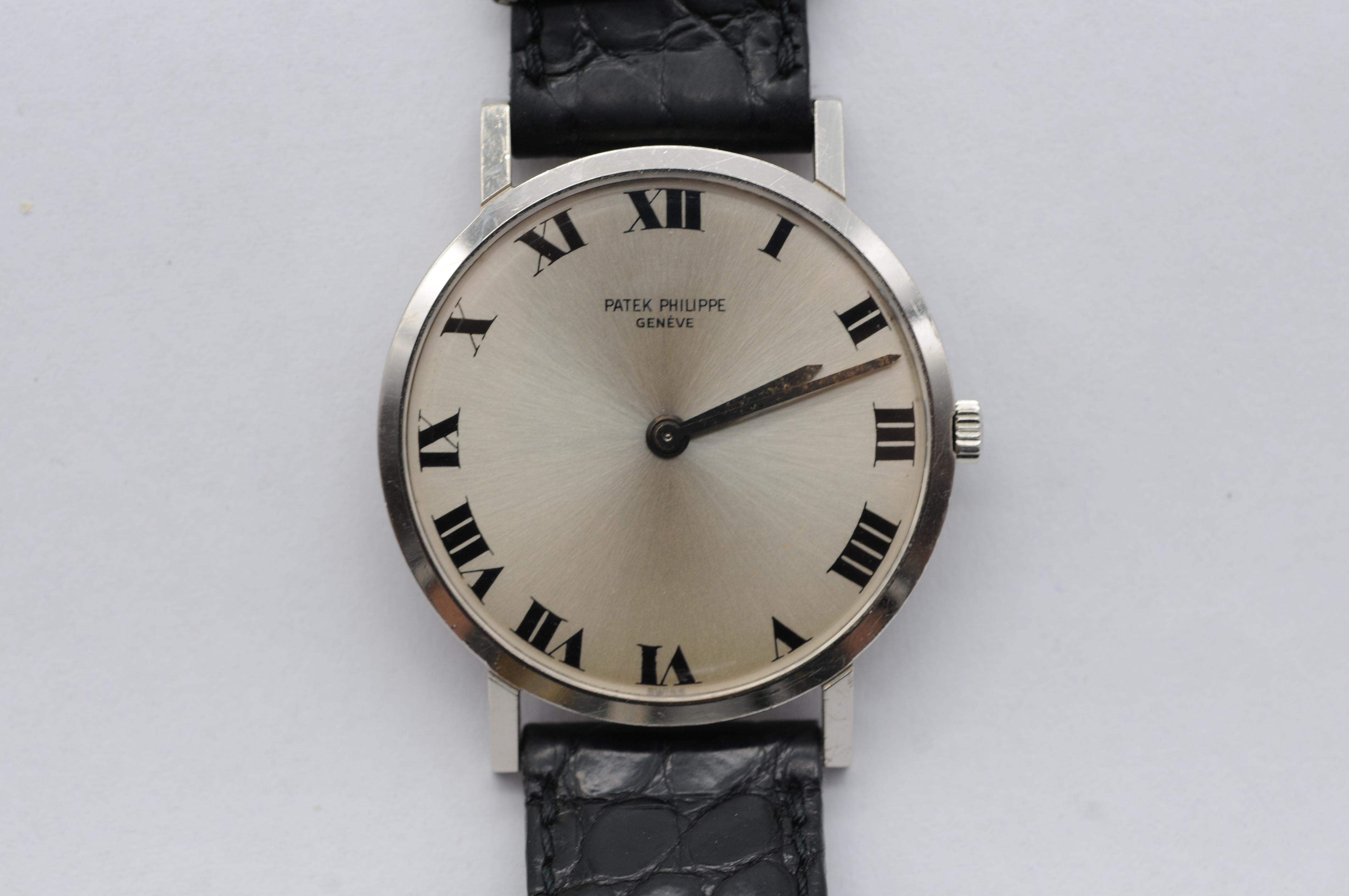 Patek Philippe Calatrava Vintage 18K White Gold 31mm Manual Wind Ref. 3512 For Sale 4