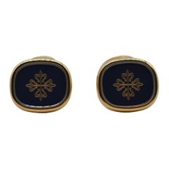 Patek Philippe Calatrava Vintage Cufflinks 18K Yellow Gold Unworn
