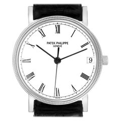 Patek Philippe Calatrava White Gold Automatic Mens Watch 3802 Papers