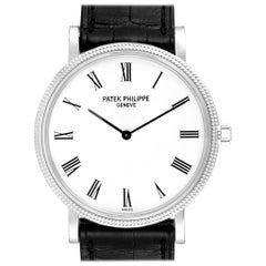 Patek Philippe Calatrava White Gold Automatic Men's Watch 5120 Box Papers